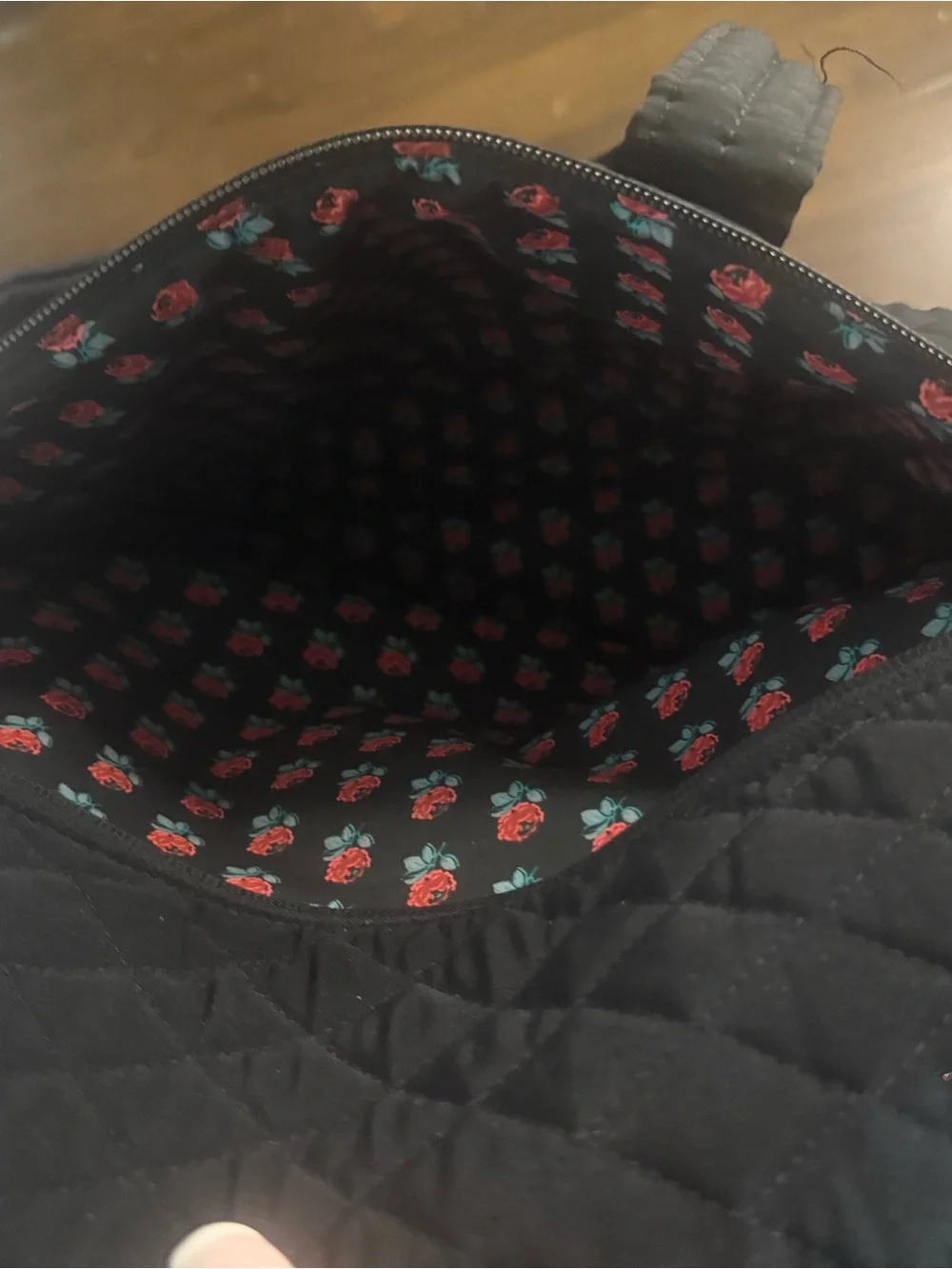 Vera Bradley Black Quilted Travel Weekender